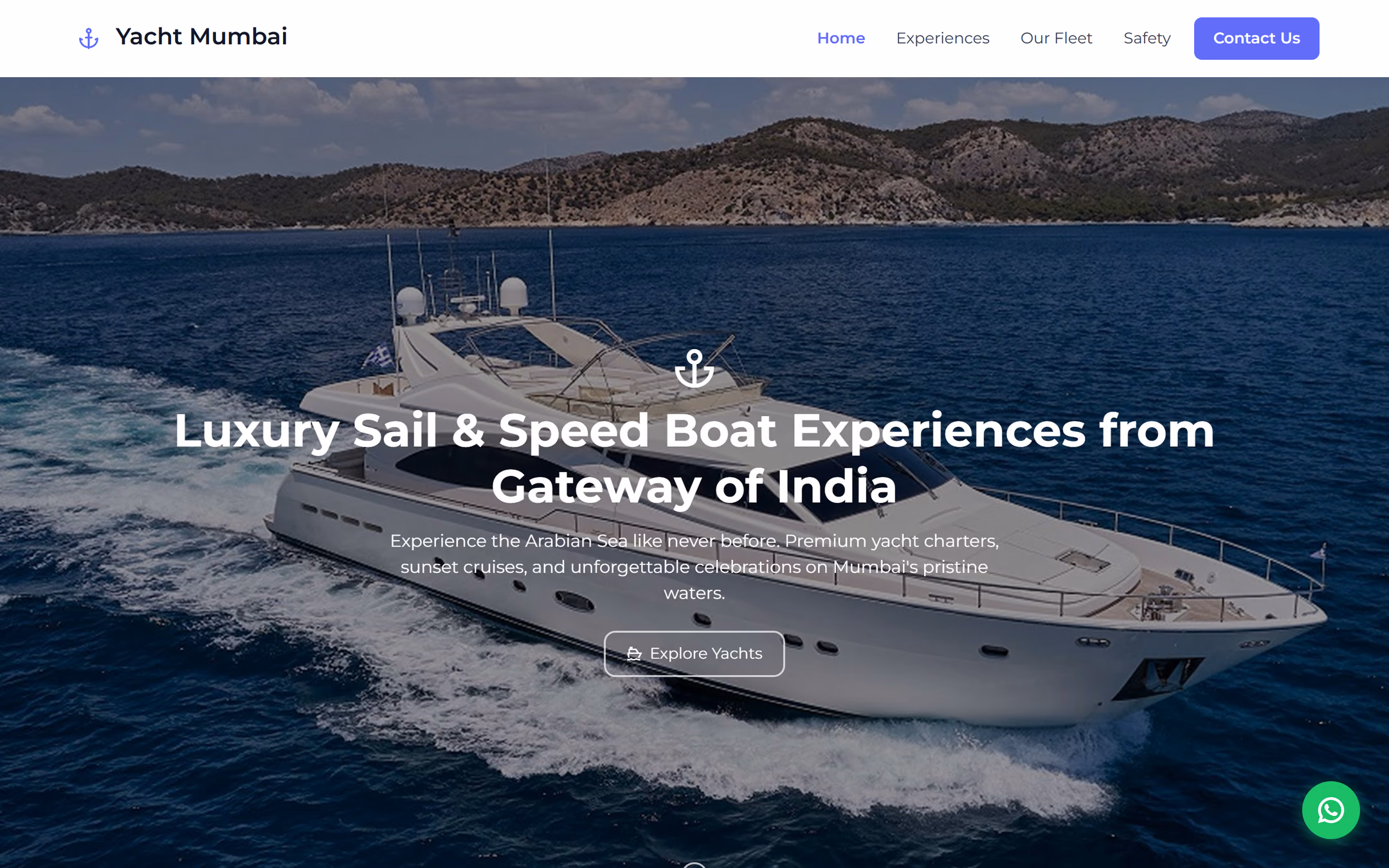Yacht Mumbai — live site